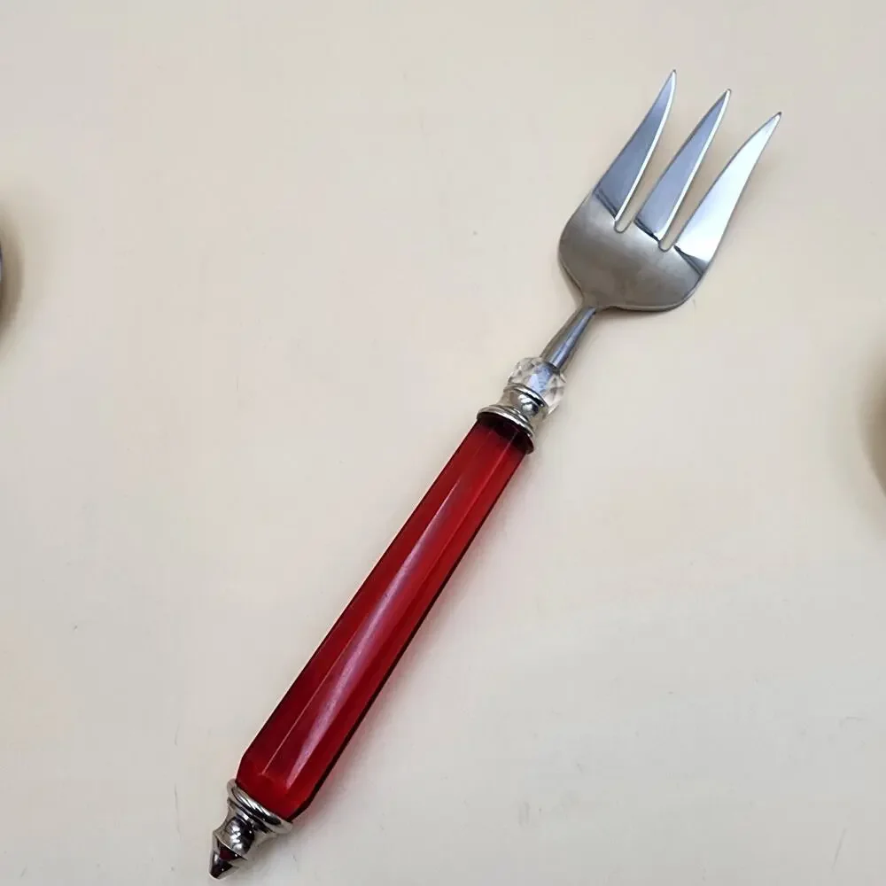 Lenox Holiday Jewel 3-Piece Serving Set Spoon Pierced Spoon Cold Meat Fork Boxed